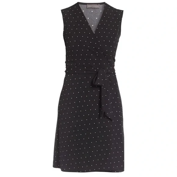 Vince Camuto Pin Dot Wrap Dress - Picture 5 of 8
